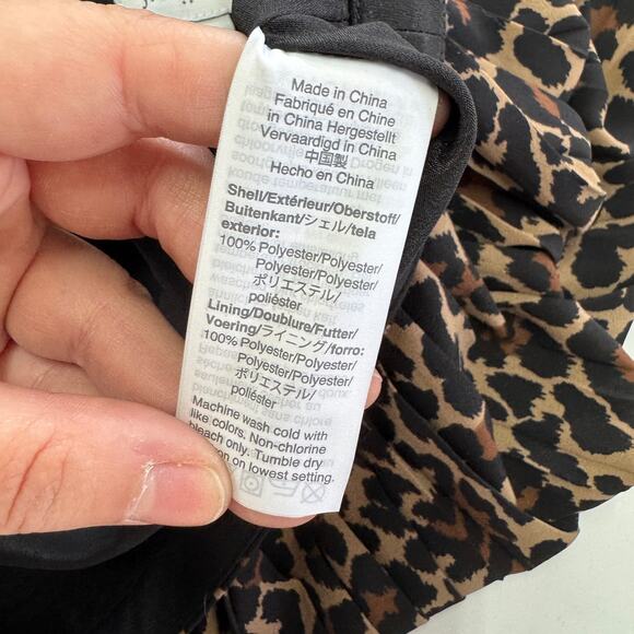 J.Crew Skirt Women 4 Brown Black Cheetah Animal Print Mini Pleated - Picture 6 of 10